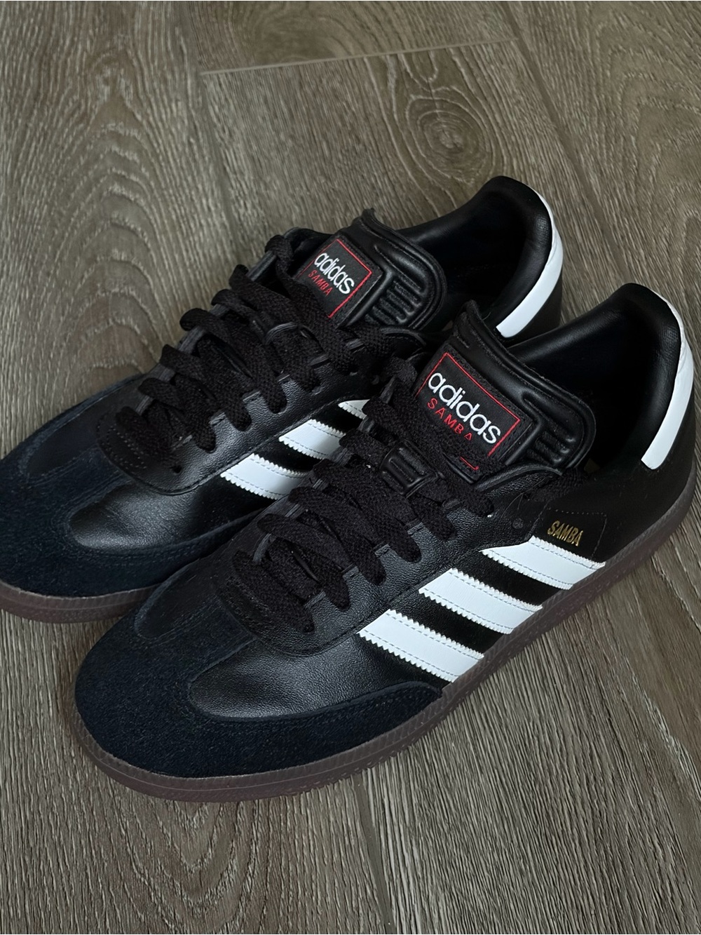 adidas Samba Black with White Stripes Sneakers